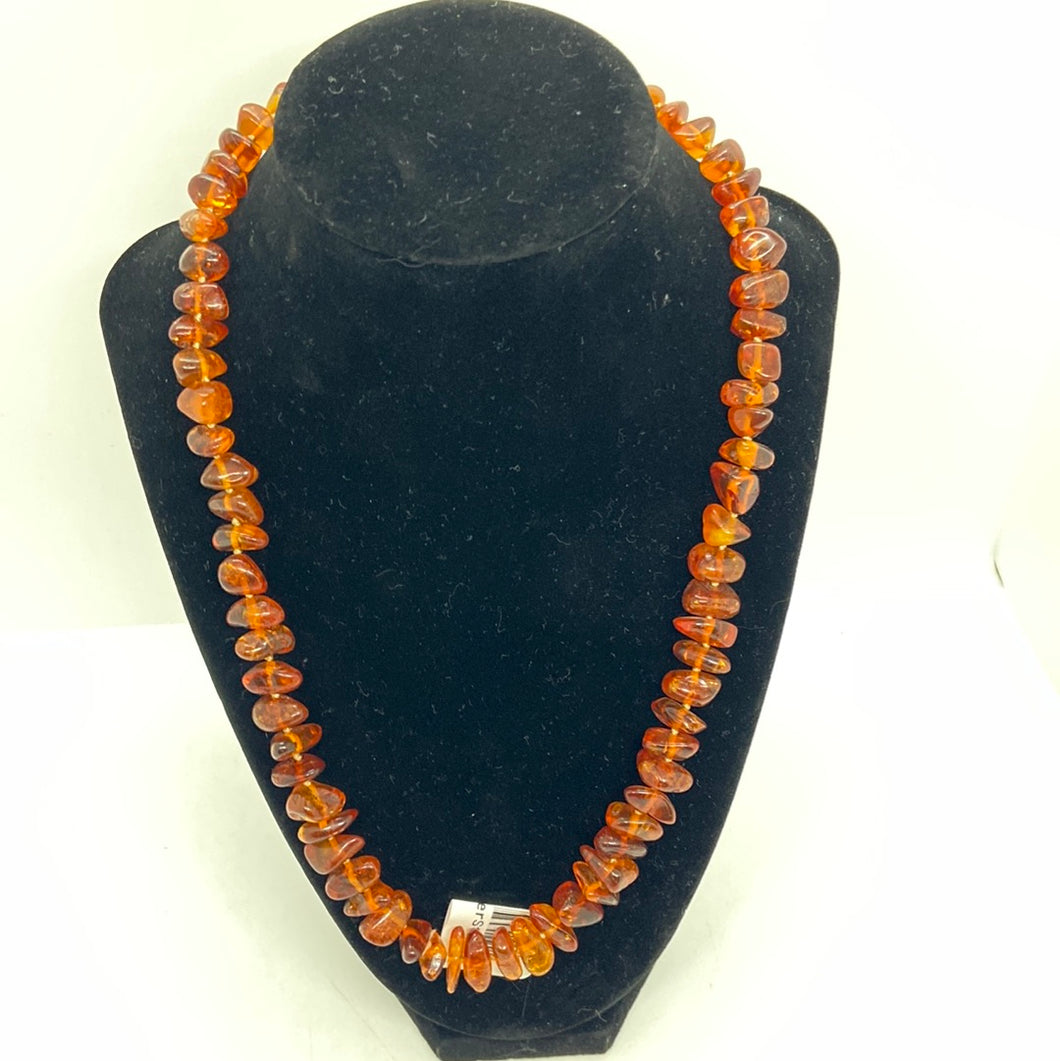 Baltic Amber Necklae made of Free form Amber Beads