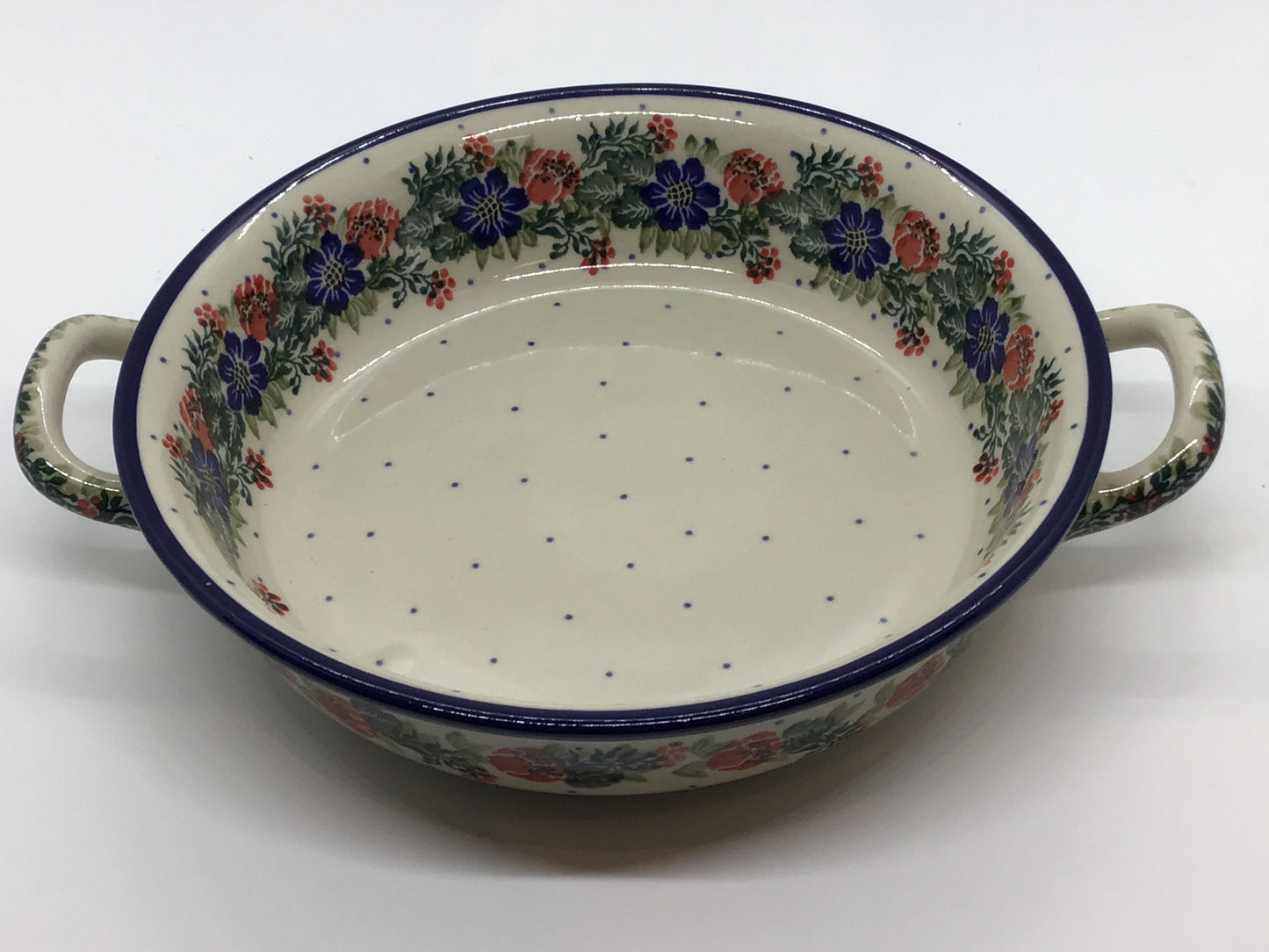 Baker ~ Round w/ Handles ~ 8 inch ~ 1535X - T3!