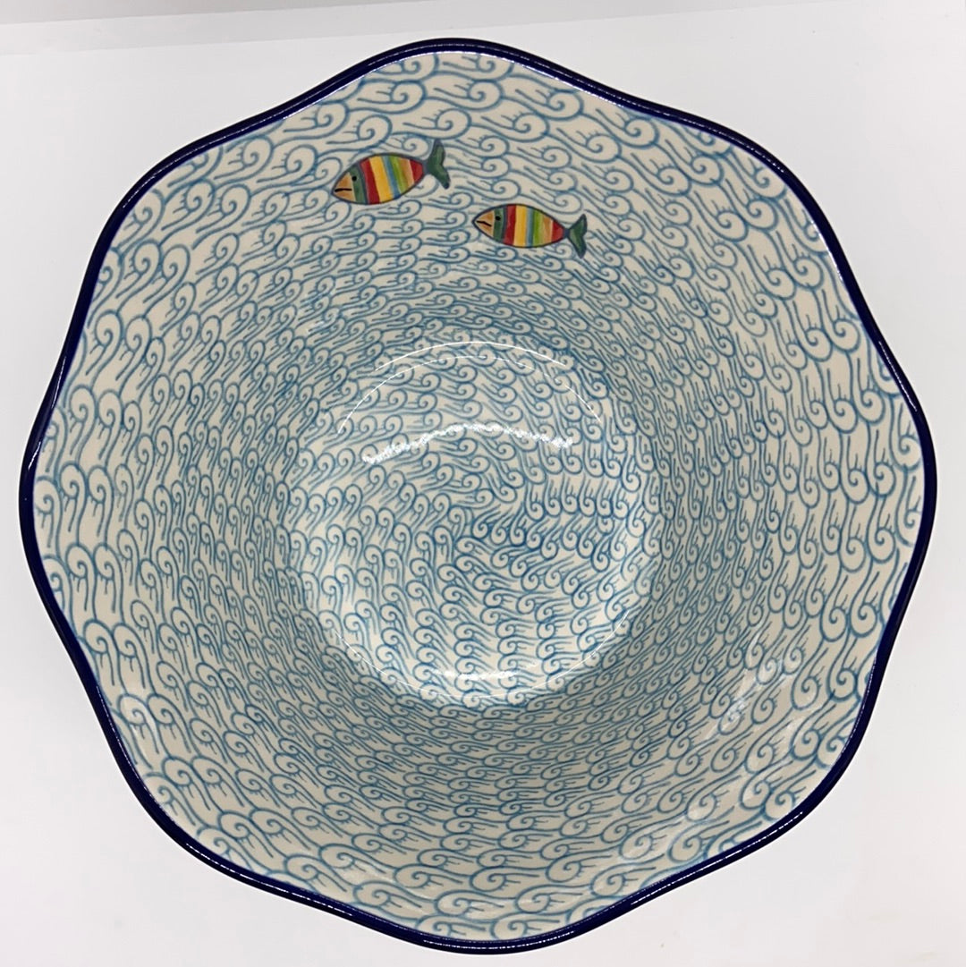 Bowl ~ Wavy Edge ~ Medium ~ 10 inch ~  2540X ~ T4*