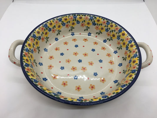 Baker ~ Round w/ Handles ~ 8 inch ~ 2225X - T3!