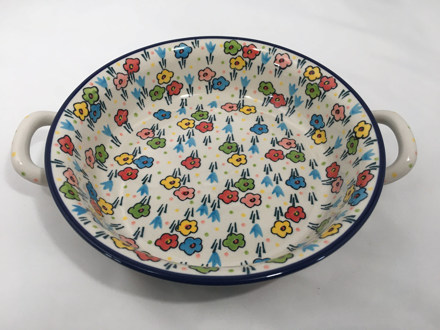Baker ~ Round w/ Handles ~ 8 inch ~ U4884 ~ U3*