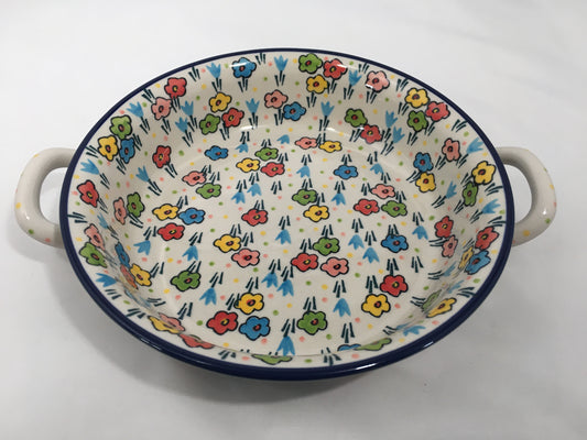 Baker ~ Round w/ Handles ~ 8 inch ~ U4884 ~ U3*