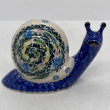 Load image into Gallery viewer, Small Snail - Purple Blue Flowers #2