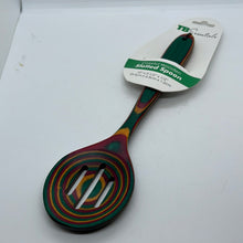 Load image into Gallery viewer, TB Essentials Colorful Wooden Slotted Spoon