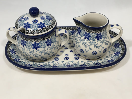 Cream (6 oz) & Sugar (7oz) w/Plate ~ 2158X ~ T3!