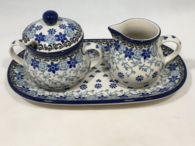 Cream (6 oz) & Sugar (7oz) w/Plate ~ 2158X ~ T3!