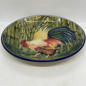 Limited Edition Large Plate With Rooster Looking for Grubs