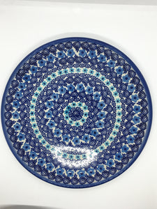 A255 Pizza Plate - Blue Swirl D98