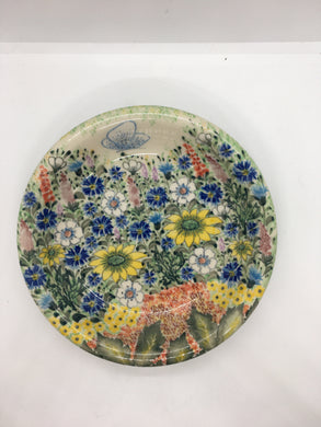 8028 Malwa Deep Alfredo Plate Queen of the Fields White Butterfly