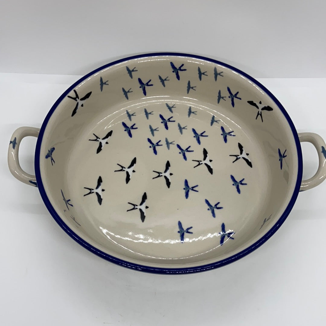 Baker ~ Round w/ Handles ~ 9 inch ~ U4832