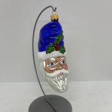 Load image into Gallery viewer, Santa Face Polish Hand Blown Ornament
