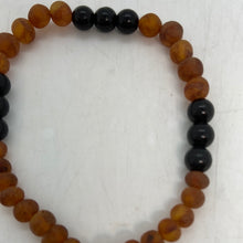 Load image into Gallery viewer, Raw Amber and Shungite - Radiation Blocker Adult Bracelet