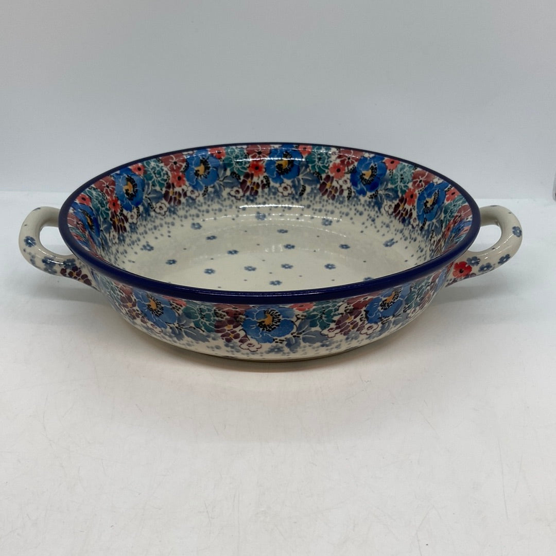Baker ~ Round w/ Handles ~ 8 inch ~ U4708 ~ U4