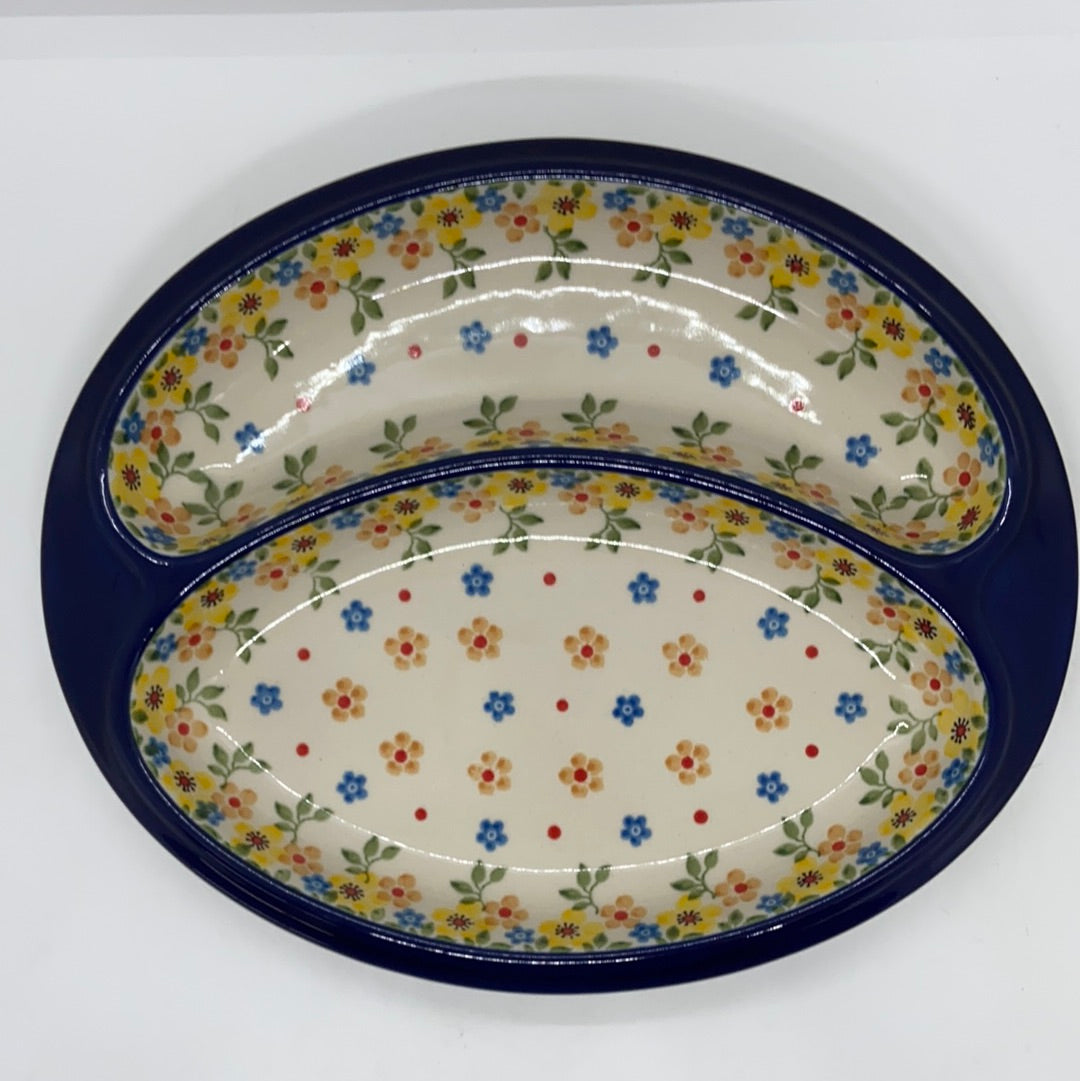 Dish ~ Divided ~ 8 x 9.75 inch ~ 2225X ~ T3!