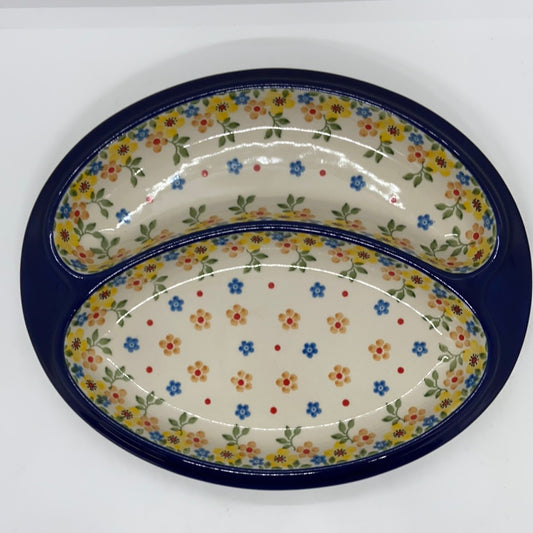 Dish ~ Divided ~ 8 x 9.75 inch ~ 2225X ~ T3!