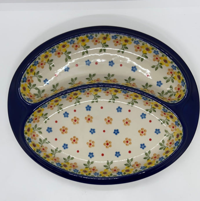 Dish ~ Divided ~ 8 x 9.75 inch ~ 2225X ~ T3!