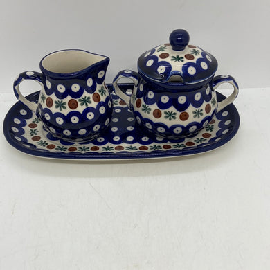 Cream (6 oz) & Sugar (7oz) w/Plate ~ 0070X - T3!