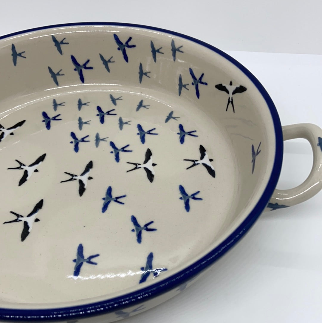 Baker ~ Round w/ Handles ~ 9 inch ~ U4832