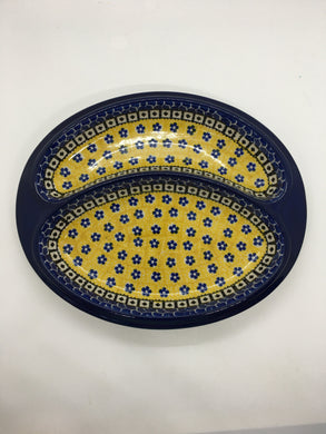 Dish ~ Divided ~ 8 x 9.75 inch ~ 859X ~ T3!