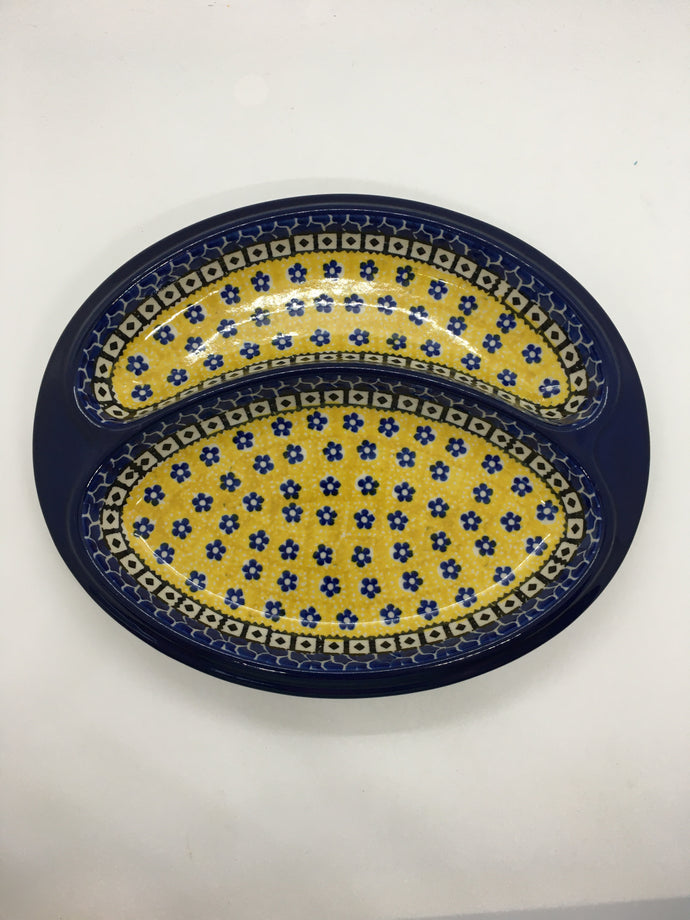Dish ~ Divided ~ 8 x 9.75 inch ~ 859X ~ T3!
