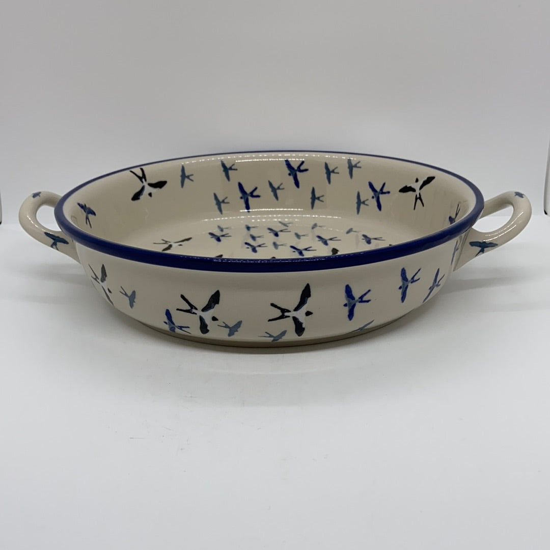 Baker ~ Round w/ Handles ~ 9 inch ~ U4832