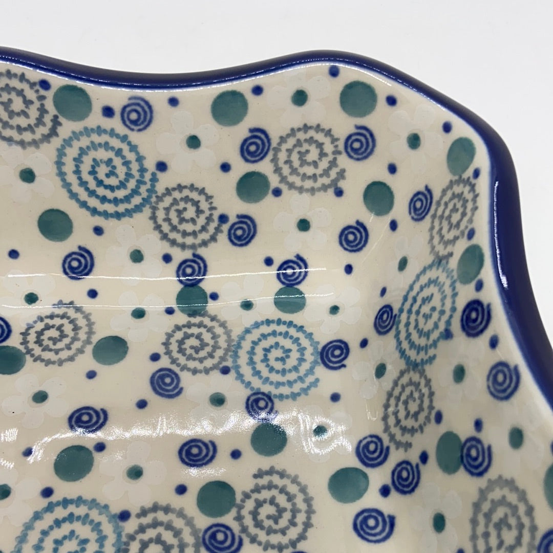 Square Bowl ~ Scalloped Edge ~ 6.5  inch ~ 2371X