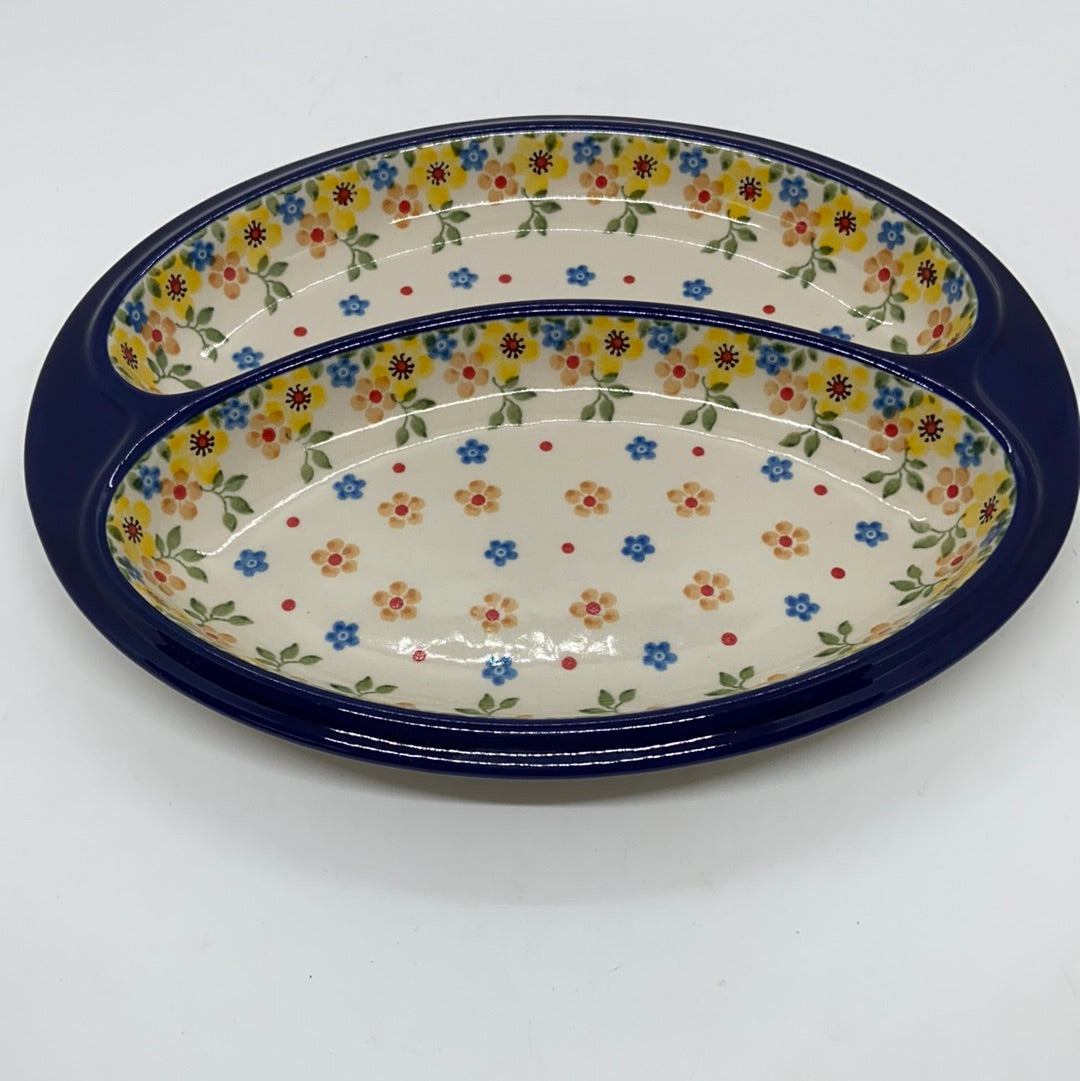 Dish ~ Divided ~ 8 x 9.75 inch ~ 2225X ~ T3!