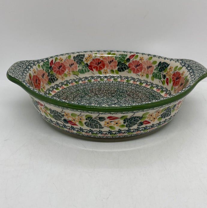 141 Baker ~ Round w/ Handles ~ 8 inch ~ U4799 ~ U3!