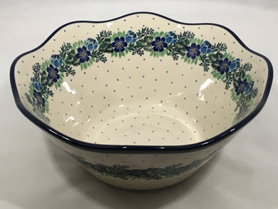 Bowl ~ Wavy Edge ~ Medium ~ 10 inch ~ Spring Meadow