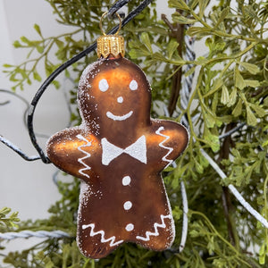 Gingerbread Man Polish Glass Blown Ornament