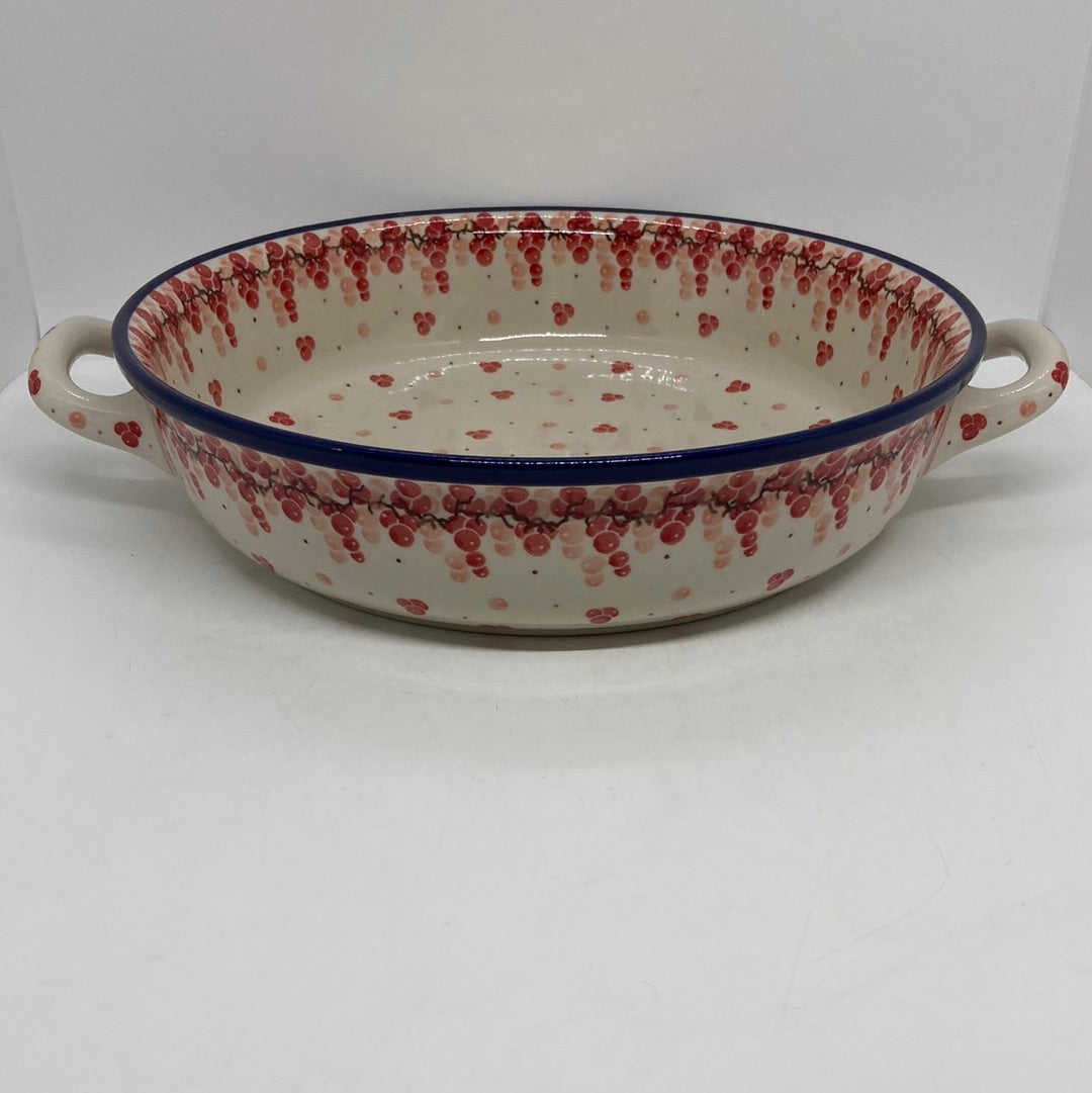 420 ~ Baker ~ Round w/ Handles ~ 10" ~ 2387X - T4!