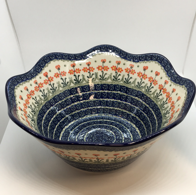 693 ~ Bowl ~ Wavy Edge ~ Large ~ 12