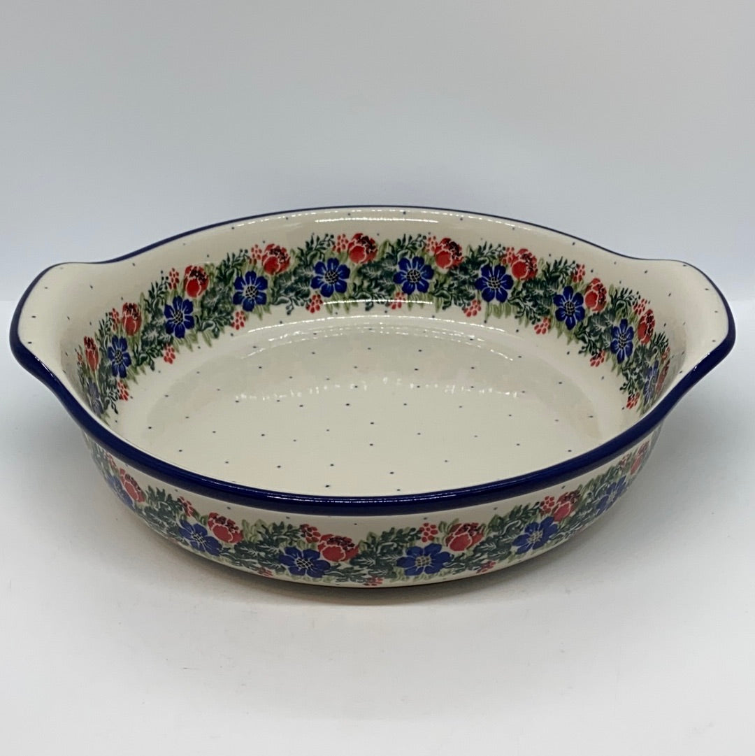 417 ~ Baker ~ Round w/ Handles ~ 10" 1535X ~ T3!