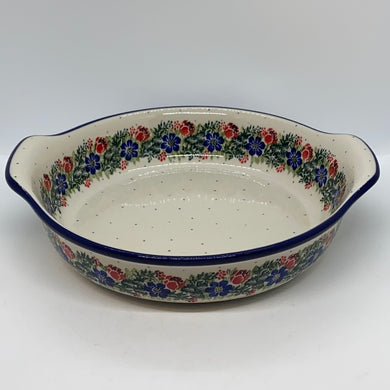 417 ~ Baker ~ Round w/ Handles ~ 10