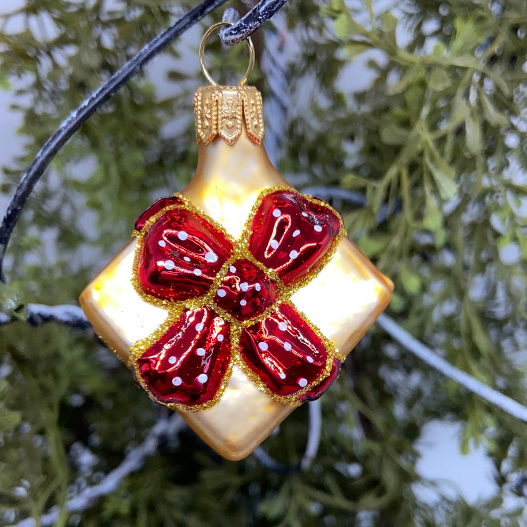 Little Present Polish Hand Blown Glass Ornament
