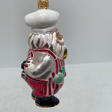 Load image into Gallery viewer, Baking Santa Polish Hand Blown Ornament