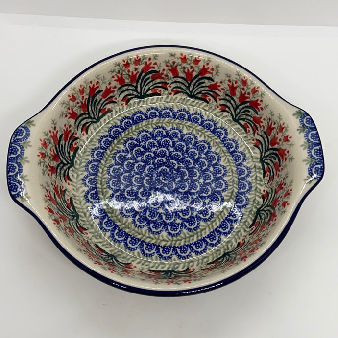 Baker ~ Round w/ Handles ~ 8 inch ~ 1437X ~ T3!