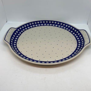 Platter ~ Round w/ Handles ~ 11.75 inch ~ 0258X